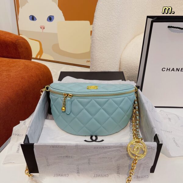 Chanel Roni Fanny Sling Crossbody Quilted Faux Leather Bag