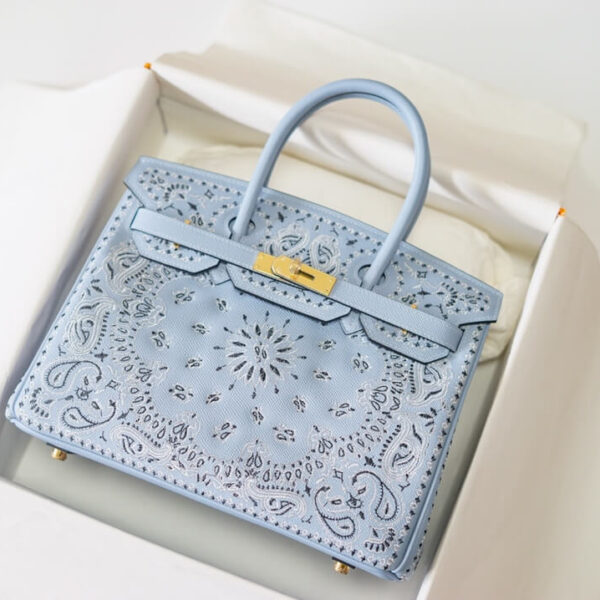 Hermes Birkin Rose Dragee Painted Swift Palladium Hardware Bag