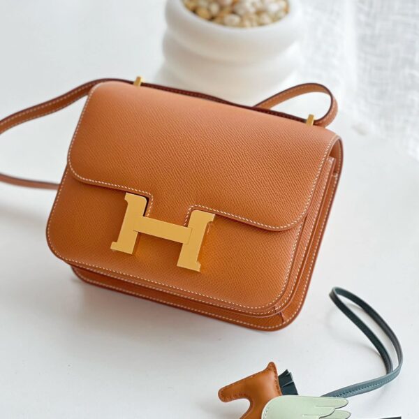 Hermes Constance Gold Epsom With Full Set Shoulder Bag