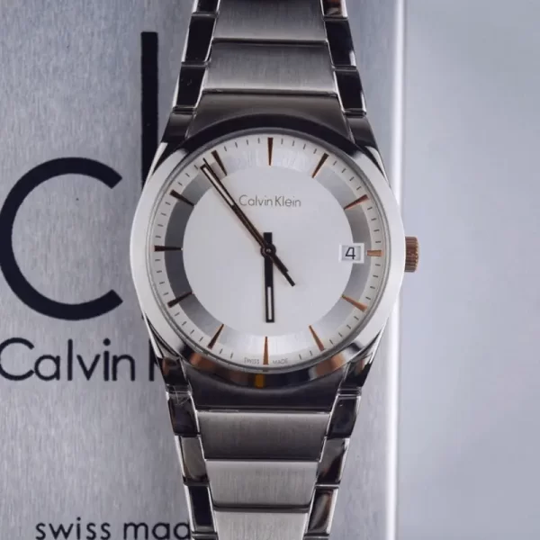 Calvin Klein Step Wristwatch With Silver Dial And Date