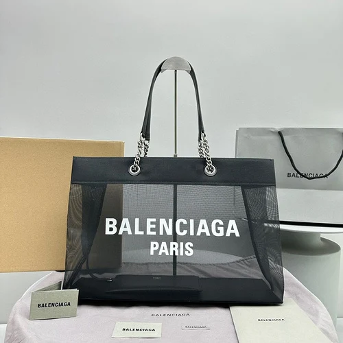 Balenciaga Duty Free Large Mesh Tote Handbag Bag - Black