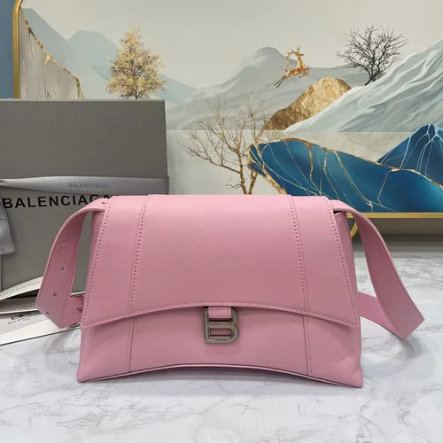 Balenciaga Women Downtown Small Shoulder Bag in Pink