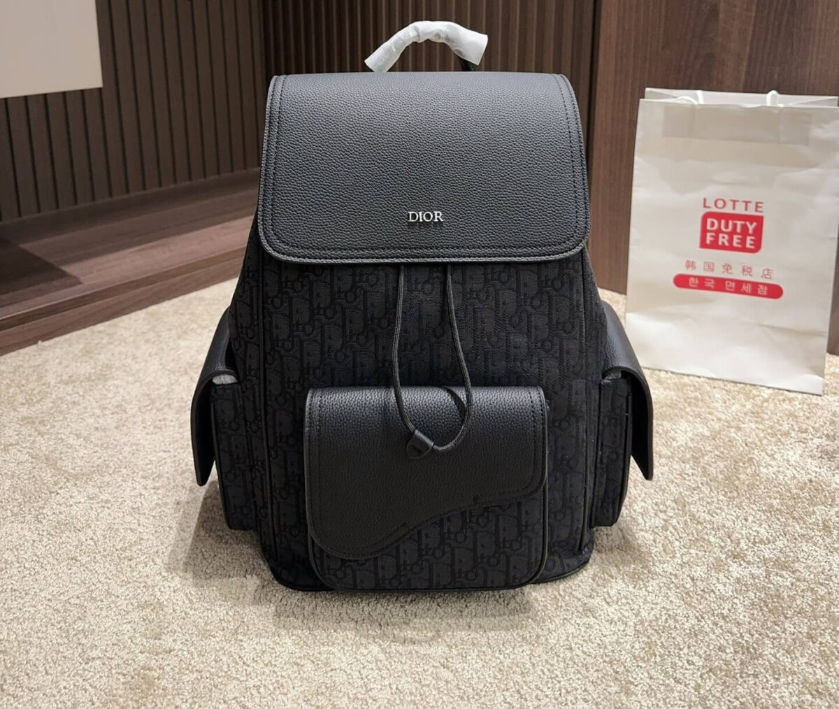 Christian Dior Design Saddle Backpack Bag