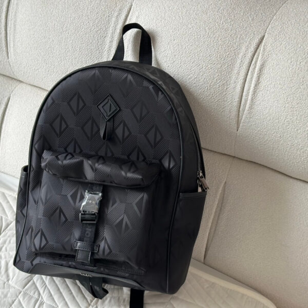 Dior Explorer Backpack In Black CD Diamond Mirage Ski Capsule Nylon