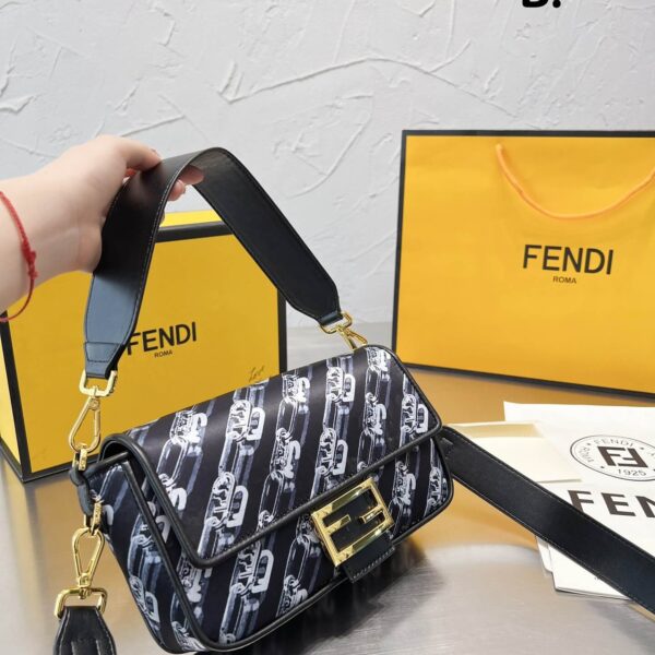 Fendi Baguette Bag Zucca Canvas Medium One Size Women’s Handbag