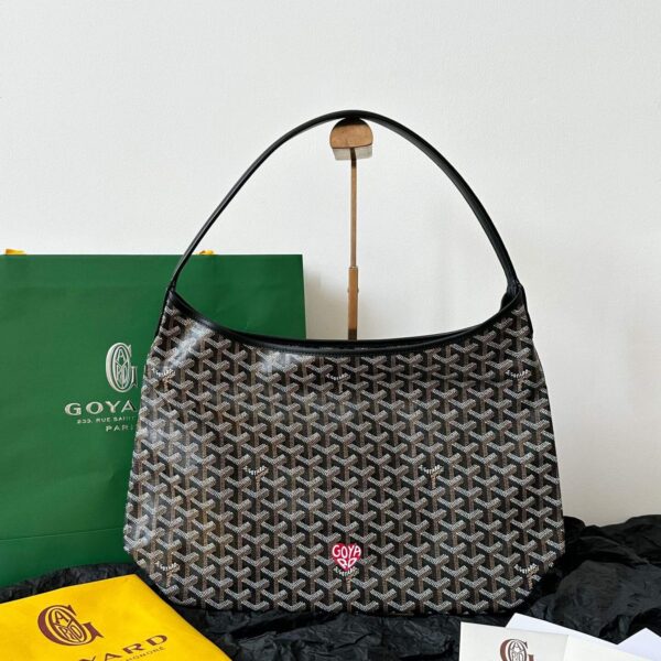 Goyard Boheme Hobo Black With Heart Symbol Shoulder Bag