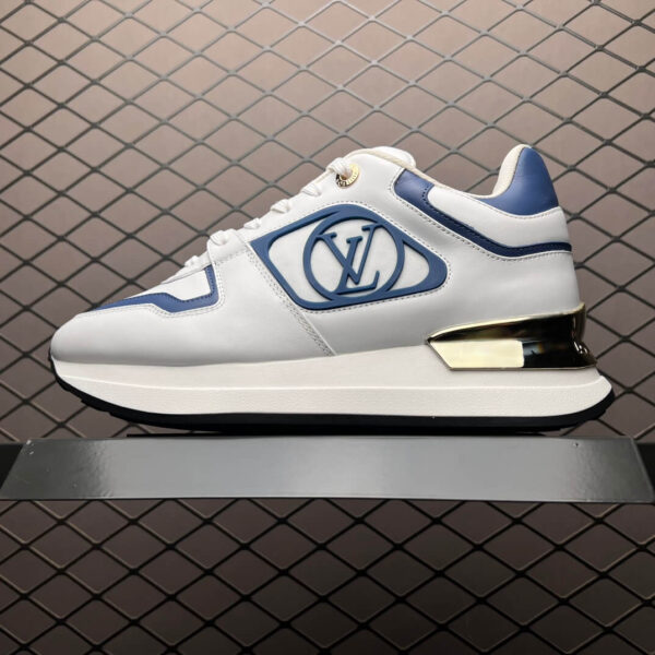 Louis Vuitton Calfskin Monogram Denim Run Away Sneakers White