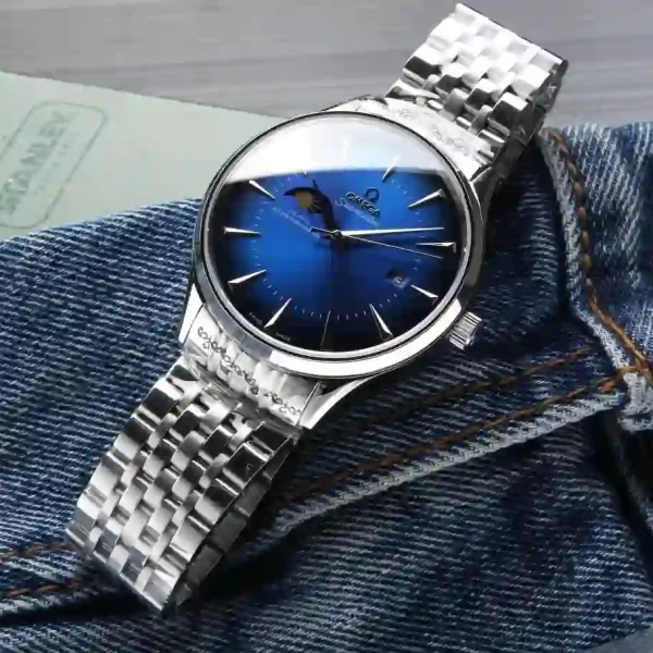 Omega Deville Prestige Blue Dial Stainless Steel Watch