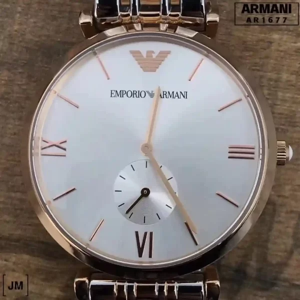 Emporio Armani Gent's Quartz With Stainless-Steel-Plated Watch