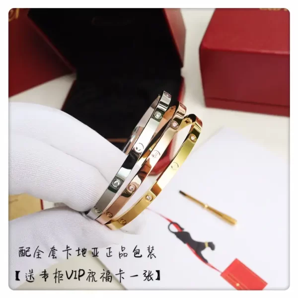 New Cartier Love Bracelet-Brushed Finish gold metal Bracelet