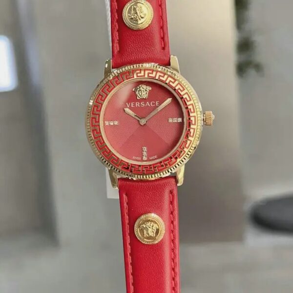 Versace Tribute Ladies Leather Strap Watch