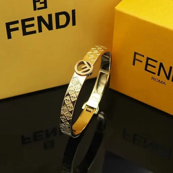 Fendi Women F Is Fendi Bracelet Gold-Colored