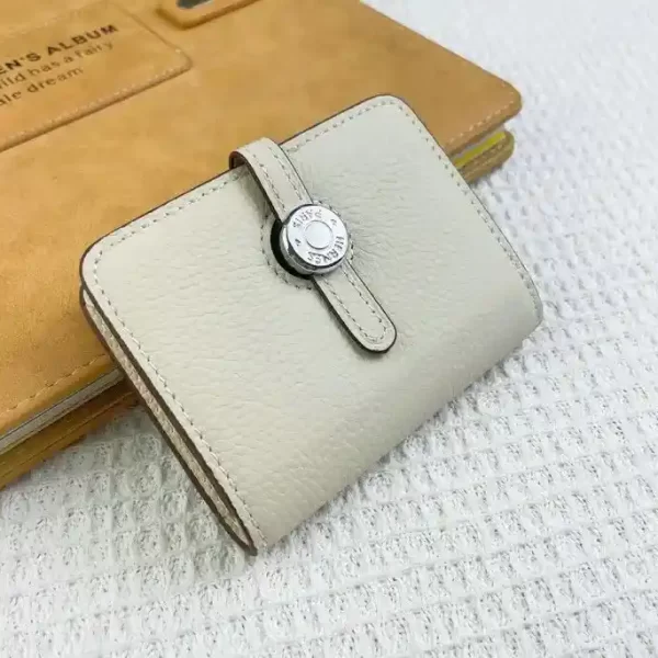 Hermes Leather Business Togo Dogon Card Case Gris Perle