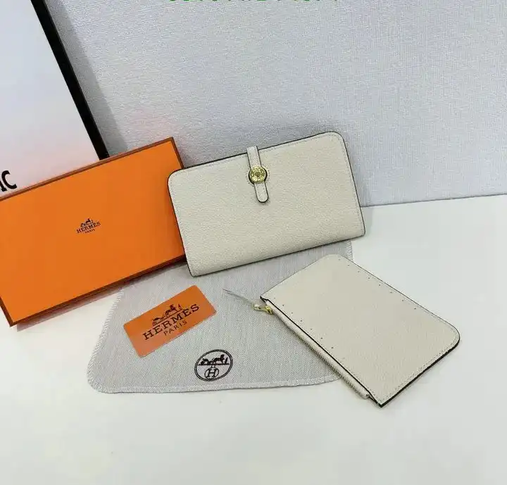 Hermes Pourpre Togo Leather Dogon Duo Wallet