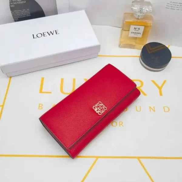 Loewe Women's Luxury Anagram Continental Wallet In Pebble Grain Calfskin