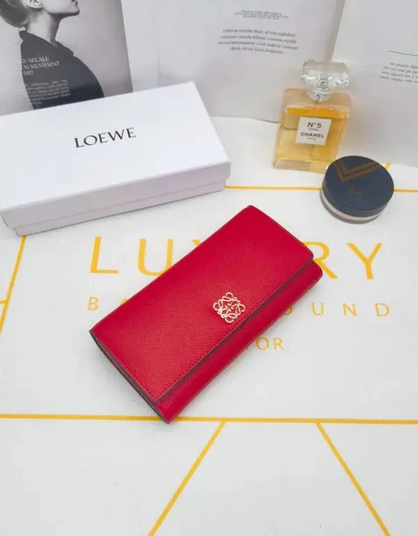 Loewe Women's Luxury Anagram Continental Wallet In Pebble Grain Calfskin