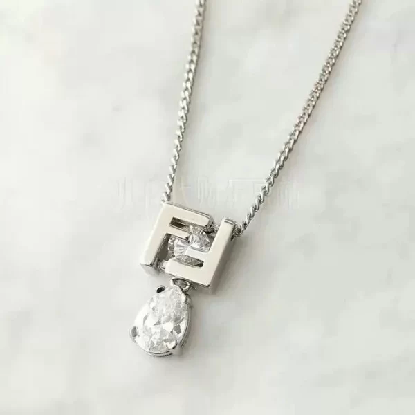 Prada FF Unisex Silver Bridal Necklaces & Chokers Fendi