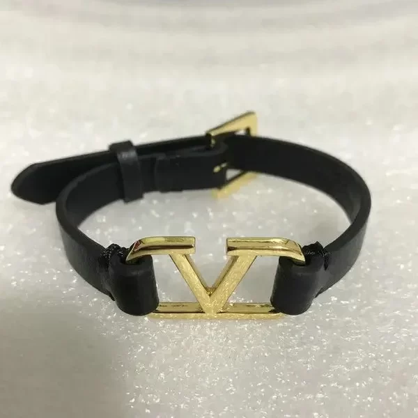 Valentino Garavani Bracelets Vlogo For Men New Models in Leather