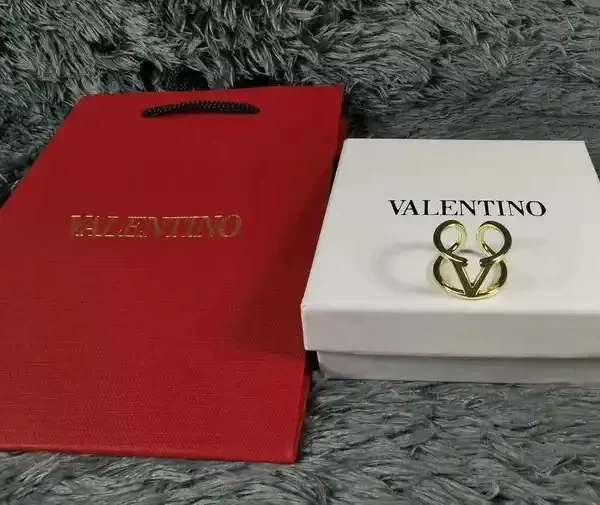 Valentino Garavani VLogo Signature Cuff Ring With Brass Material