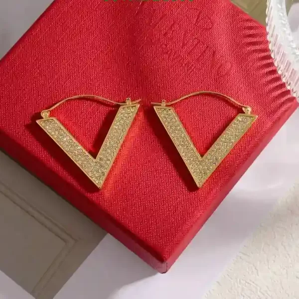 Valentino VLogo Signature Embellished Drop Earrings