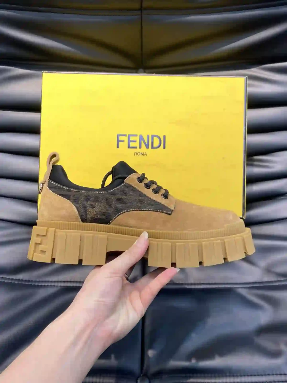 Fendi Unique Roma Chunky Brown Shoes