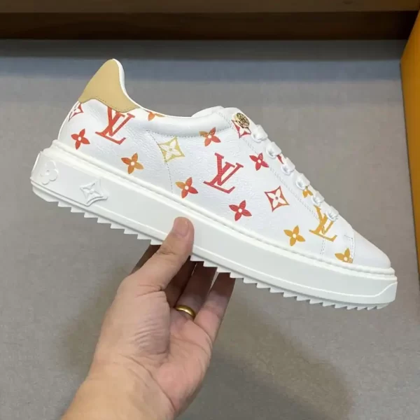 Louis Vuitton Time Out Leather Sneakers White Ombre Monogram