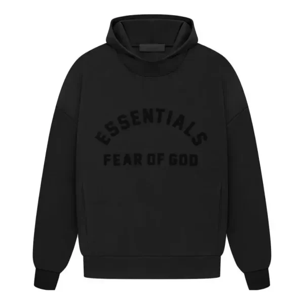 essentials hoodie jet black