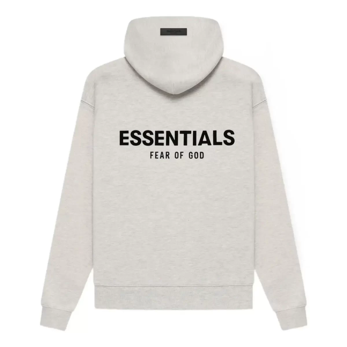 fear of god essentials light oatmeal hoodie ss22